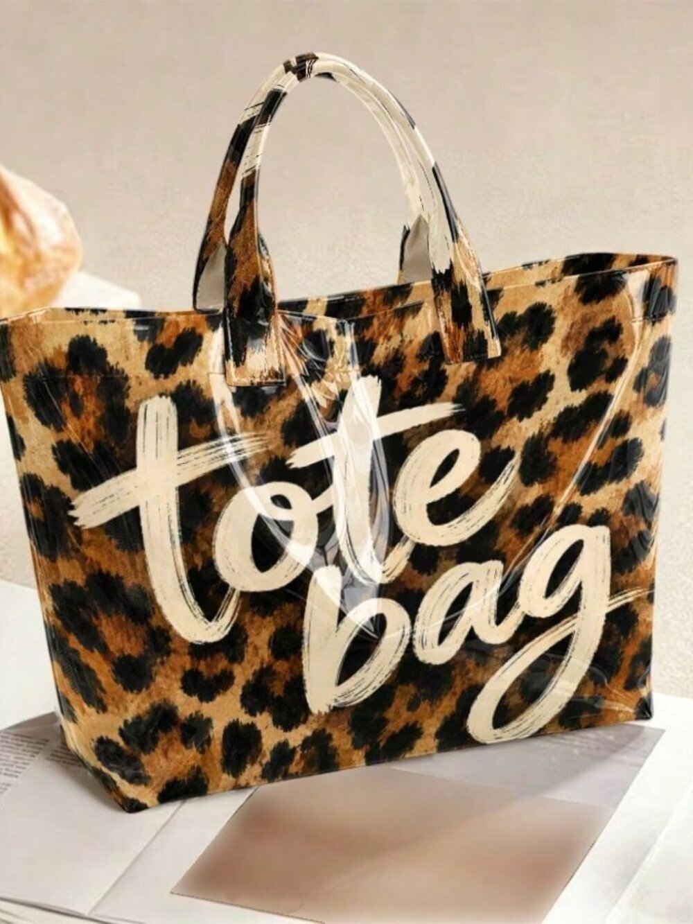 Multicolor Classic Women's Leopard Print Handbag - Picture 6 of 9